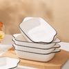 2 Piece Rectangular Casserole Lasagna Dish Heat-resistant Food Serving Tray  Pasta
