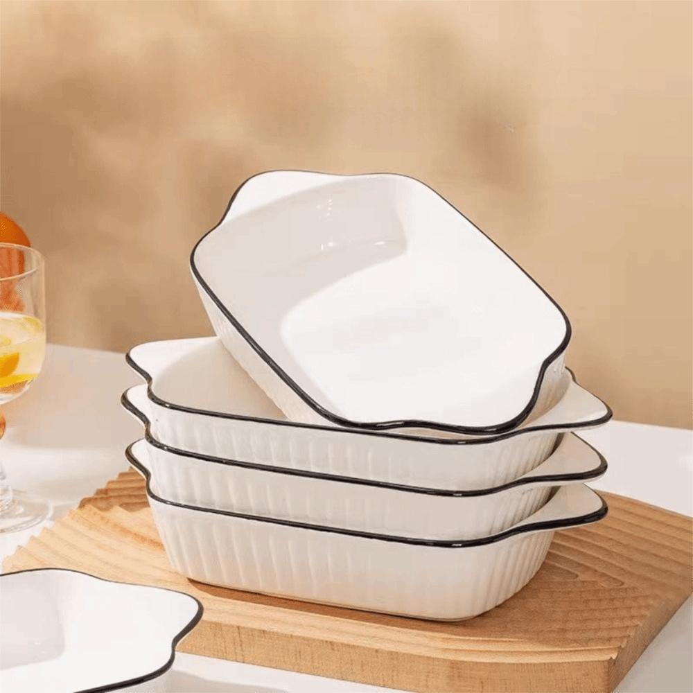 2 Piece Rectangular Casserole Lasagna Dish Heat-resistant Food Serving Tray  Pasta
