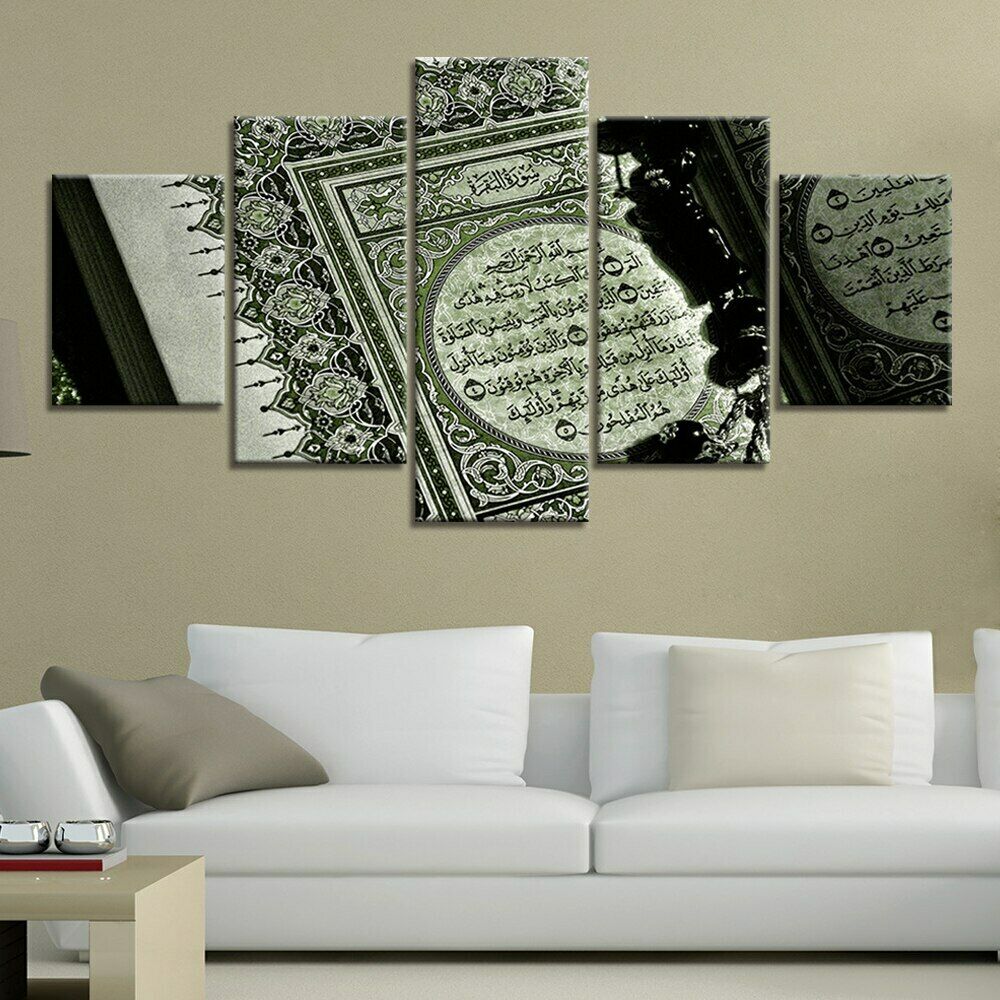 

5Pcs Islam Religion Islamic Decor 5 Pieces Canvas Paintings Poster No Framed Modern Pictures Wall Art Home Decor 5 Panel