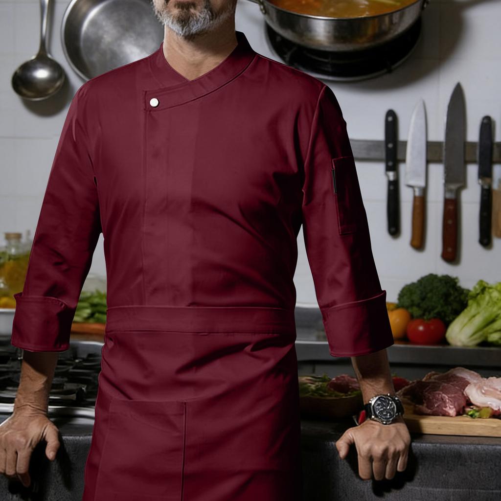 Unisex Cardigan -Button Long-Sleeved Chef Uniform