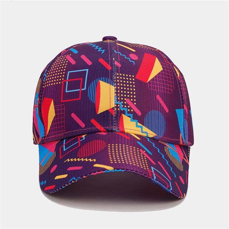 2024 Spring Summer Polyester Print Casquette Baseball Cap Adjustable Outdoor Snapback Hats for Men and Women 16