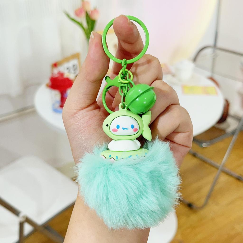 Kuromi Sanrio Cartoon Doll Keychain: Furball Backpack & Car Pendant for Best Friends