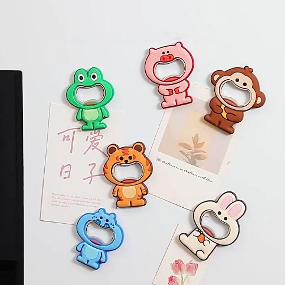 2pcs Cute Animal Refrigerator Sticker Cartoon Fridge Magnet Bottle Opener  Wedding Party Favor Gift