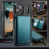 Wallet Card Holder Case for iPhone 17 16 15 14 13 12 11 Pro Max XS XR 6 7 8 Plus SE2 Artificial Leather Cover