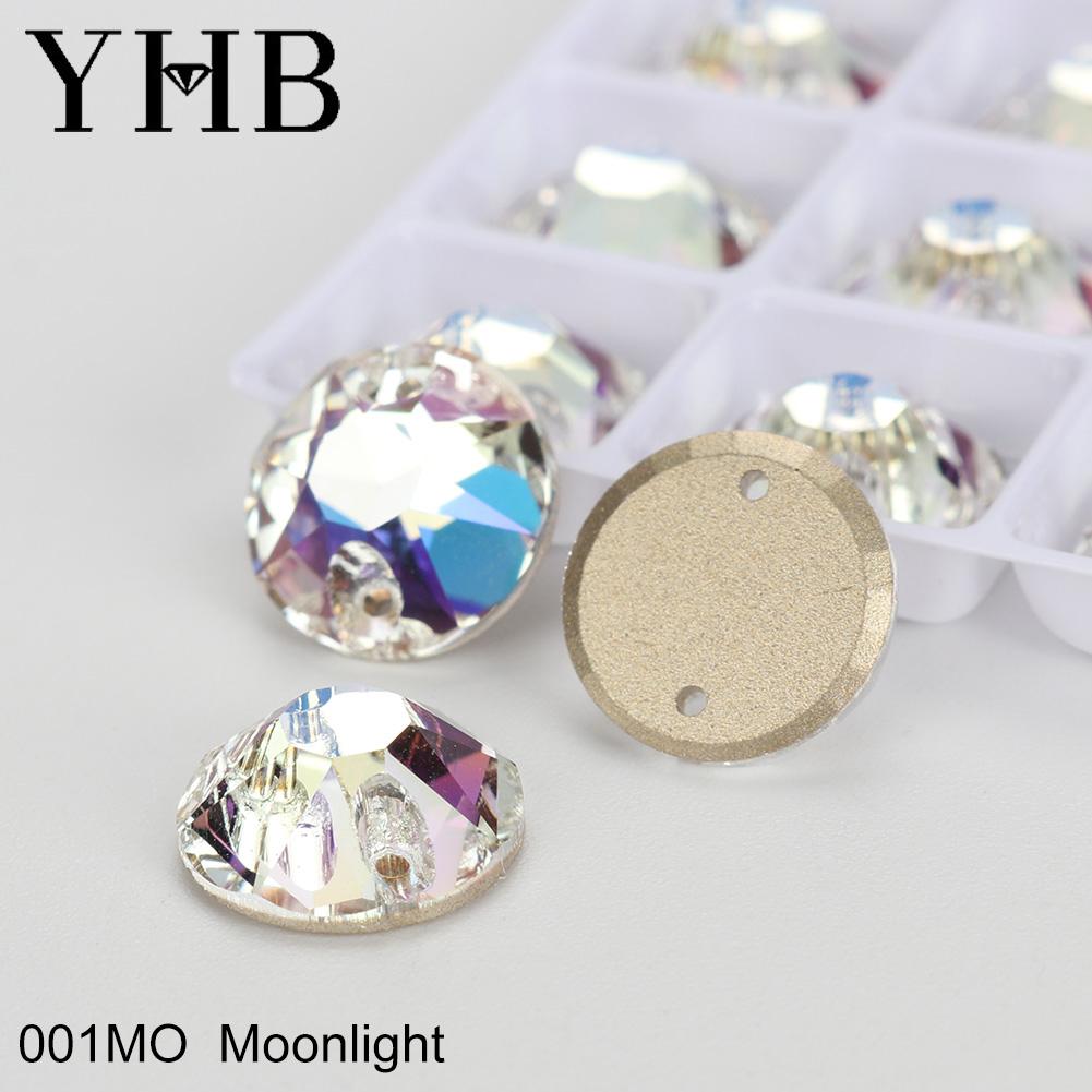 YHB Top Quality XIRIUS Glass Crystal AB Moonlight Sewing Stones Flatback Sew on Rhinestones For Garment Clothes Bags