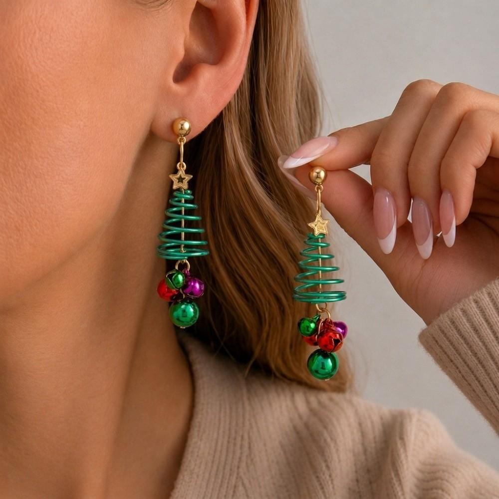 Star Women Christmas Tree Earrings Snowflake Holiday Earrings Holiday Celebration