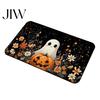 Dirt Resistant Entrance Mat Halloween Bath Mat, Pumpkin Ghost Bat Pattern Bathroom Rug, Floor Machine Washable Non-Slip Gothic Area Rug