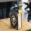Halloween Ghost Hand Magic Book/Cat-on-Book Figurine Sculpture for Home Decor, Bedroom, Living Room, Entryway, and Holiday Decor
