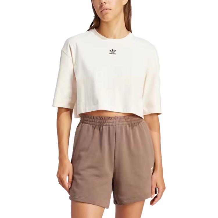 Adidas Originals Essential Drop Shoulder Sleeve T Shirt Women's White IR5976