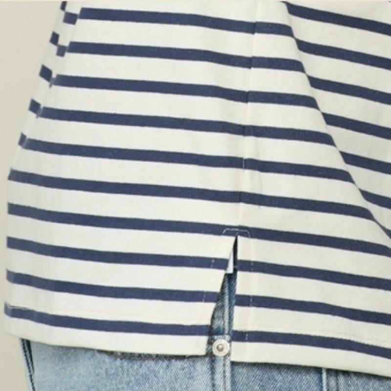BCBG T-shirt a righe con lettering STring B6m3x410