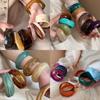 Luxury European & American Acrylic Geometric Open Bangle Bracelet