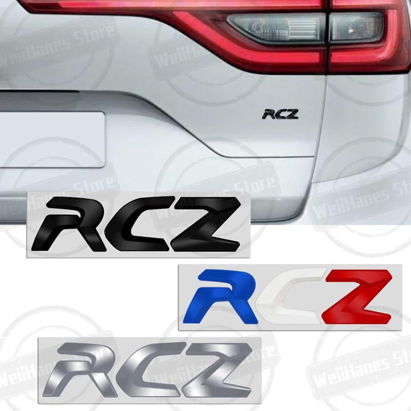 SQOB1 Metal 3D Para Peugeot RCZ Insignia Letras Tricolor Francesas Logo Pegatina de Carrocería para Maletero Trasero de Coche Emblema de Rendimiento GT LINE Accesorios
