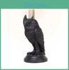 Gothic Resin Candle Holder Halloween Decoration With Owl Design For Tabletop