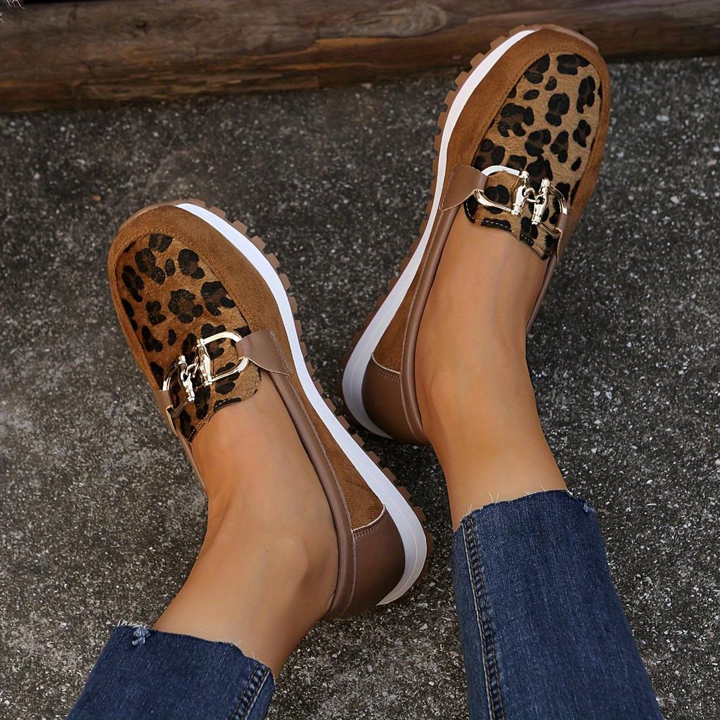 Big Size Women's Shoes 2025 Summer New Metal Buckle Big Size Flat Bottom Casual Cloth Single Shoes