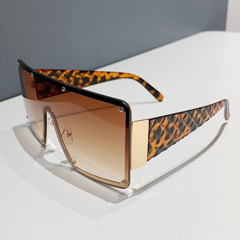 Fashion Large Frame Sunglasses for Women UV400 Protection Wide Rim Catwalk Street Style Ins