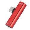 2'si 1 Arada Type C - 3.5mm Kulaklık USB Şarj Dönüştürücü Çok Fonksiyonlu Dönüştürücü Siyah