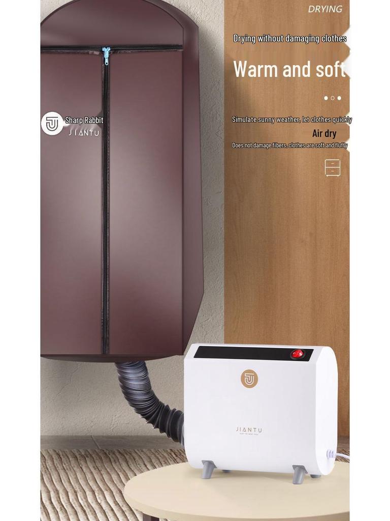 Compact Heated Shoe and Bedding Dryer with Dehumidifying Anti-Mold and Dust Mite Removal Features