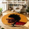Round Rug Custom NameThe Weeknd Pattern Non Slip Carpet Home Floor Decor