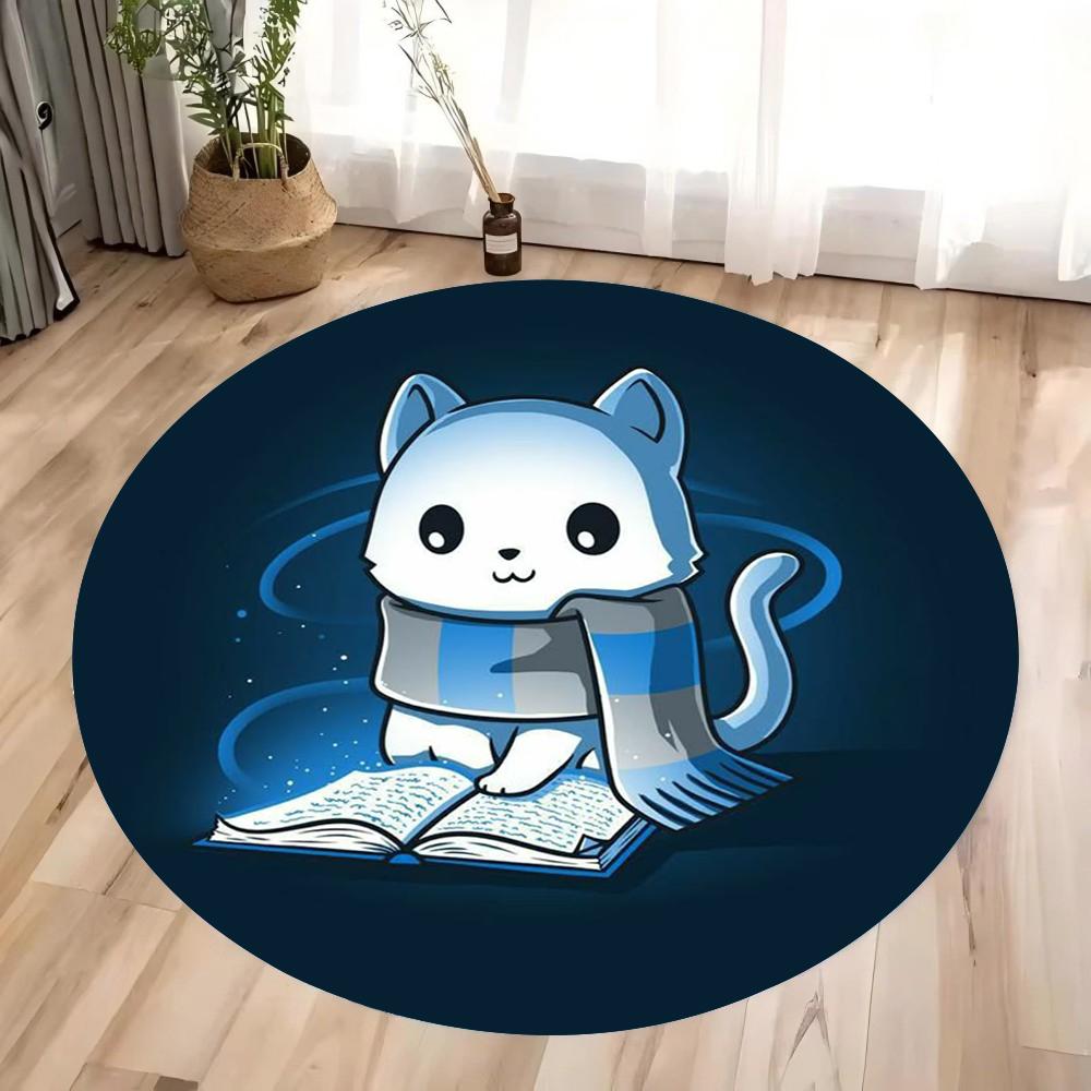 Kawaii Cartoon Cat Rug Playful Floor Mat for Kids Room Carpet Nursery Decor Gift for Fans Bedroom Living Room Gift