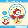 Cute Cartoon Mini Foldable With Photo Reflector Fan Lightweight Portable Summer Fan Outdoor Handheld Round Convenient Pocket Fan