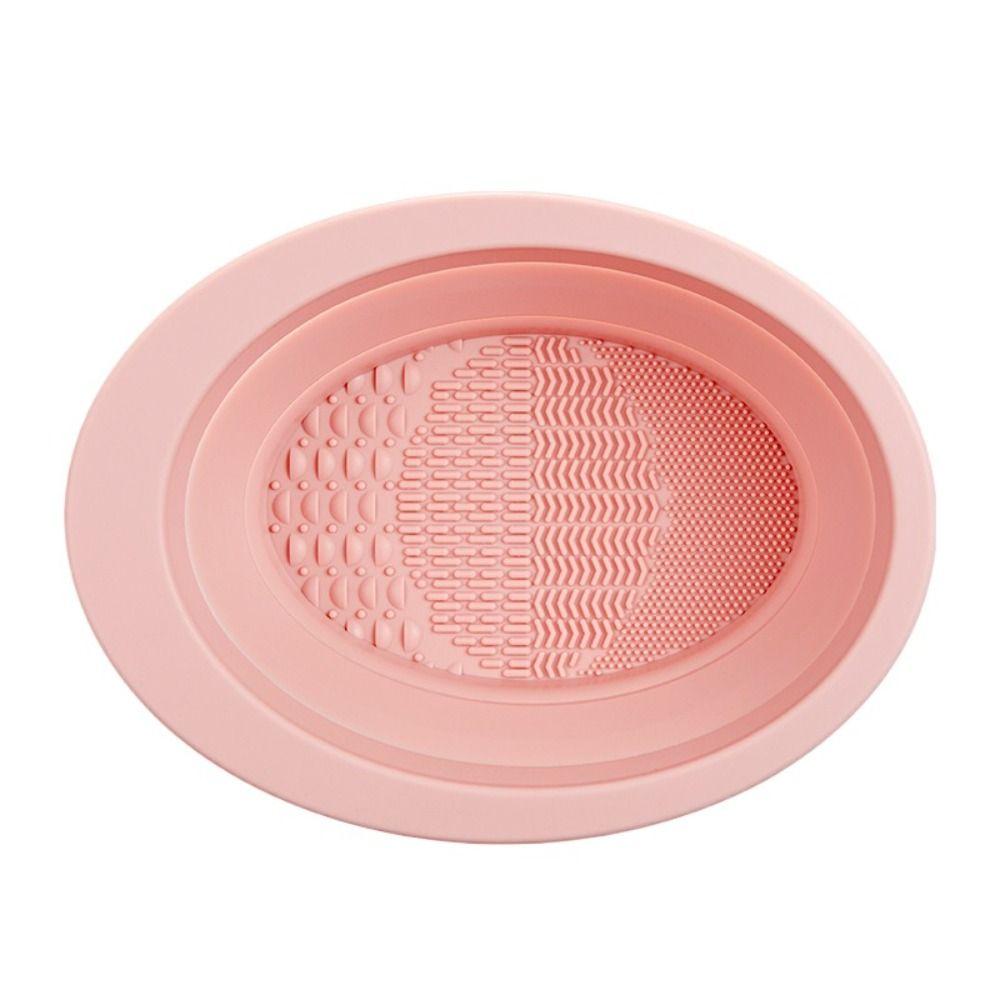 

Silicone Makeup Brush Cleaning Mat Foldable Cosmetic Scrubber Board Male E