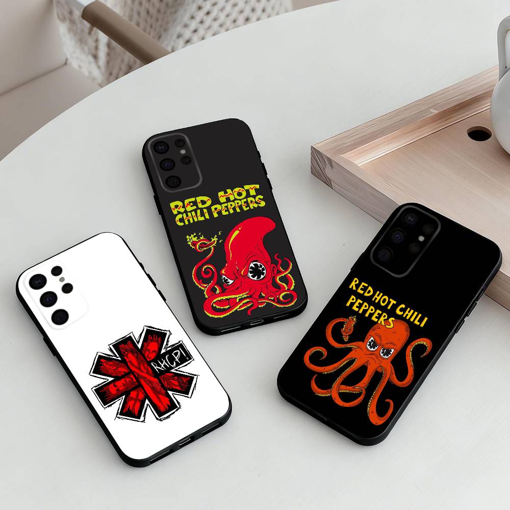 U-Unforgettable Red Hot Chili P-Peppers Bnd Phone Case For Samsung S25,S24,S21,S22,S23,S30,Ultra,S20,Plus,Others Soft Black Case