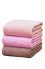 TEIJIN Bath Towel "Super Soft Towel" Microfiber Thick Fluffy Towel 3-Pack 65 X 130cm Rose Set