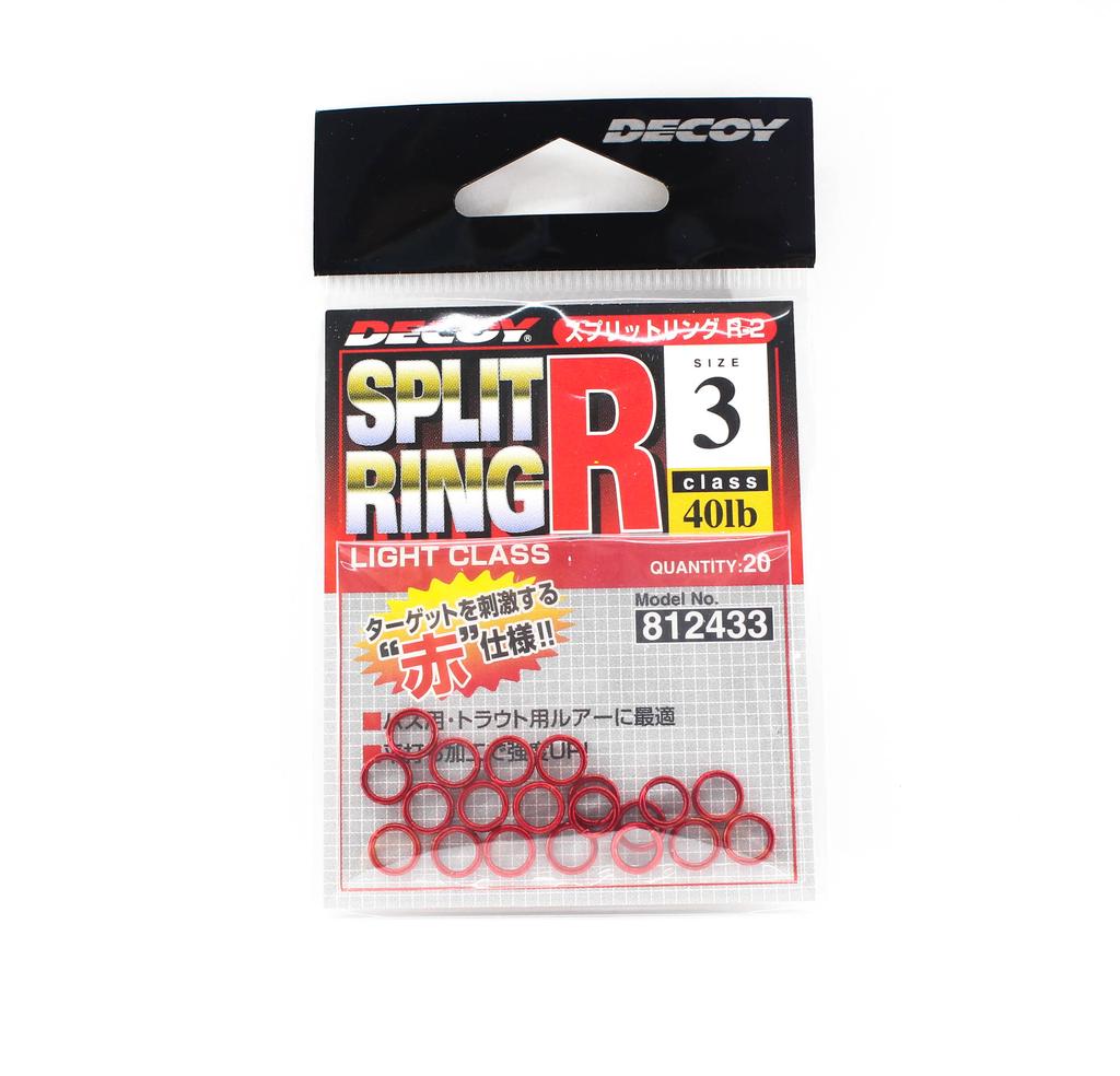 Decoy R-2 Split Rings Light Class Red Size 3 (2433)