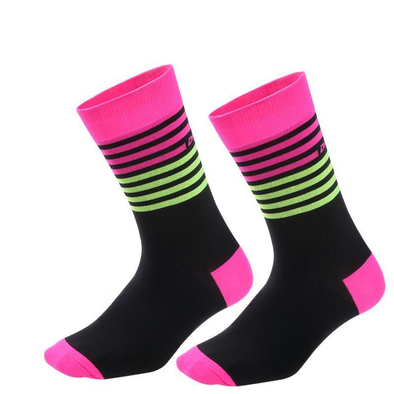Cycling Socks Cycling Sports Socks Breathable Sweat Wicking Odor Proof Compression Running Socks Basketball Mid Tube Socks