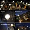 Waterproof Solar Cell Pillar Lamp Stainless Steel LED Round Ball  For Garden Villa Pillar