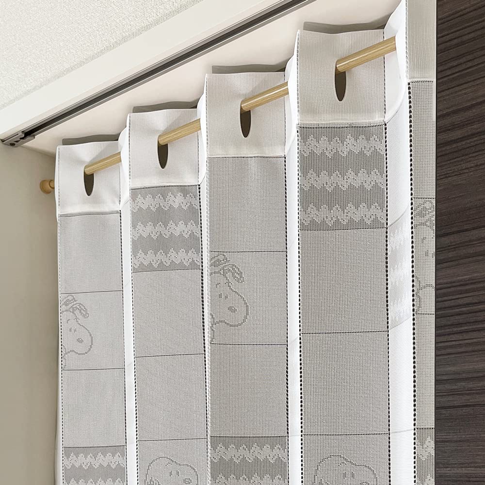 Noren Kobo Accordion Free Width Length 95691 Curtain, Snoopy, Jaggy, PEANUTS, SNOOPY, Cut, 100cm, 200cm,