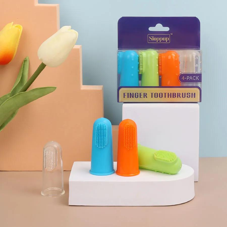 Dog Toothbrush Dog And Cat Oral Cleaning Products Finger Sleeve Cat Toothbrush Pet Finger Toothbrush