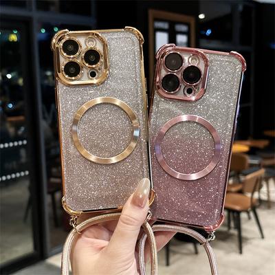 Luxury Strap Phone Case For Xiaomi Poco X7 X6 Pro M6 X5 X3 F5 F4 F3 M3 Pro Magnetic Shockproof Crossbody Lanyard Funda