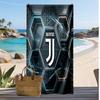 Asciugamano da Spiaggia Stampato Juventus FC Asciugamano Morbido ad Asciugatura Rapida Coperta da Spiaggia Rettangolare Grande Portatile per Viaggi Piscina