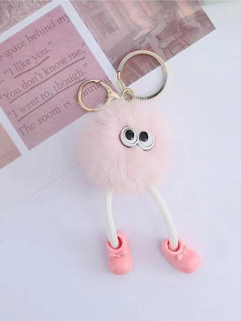 Cute Plush Keychain for Bags Backpacks Fluffy Kawaii Bag Charm Pendant Y2K Coquette Gift for Women Girls Thanksgiving Christmas