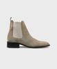Firenze Atelier Slimline Black Sole Suede Chelsea Boots 3332-Qs [Ash Beige]