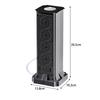Vertical Power Strips with 8 Outlets Small Design Outlet Tower for Home and Office Space Saving Plastic Construction