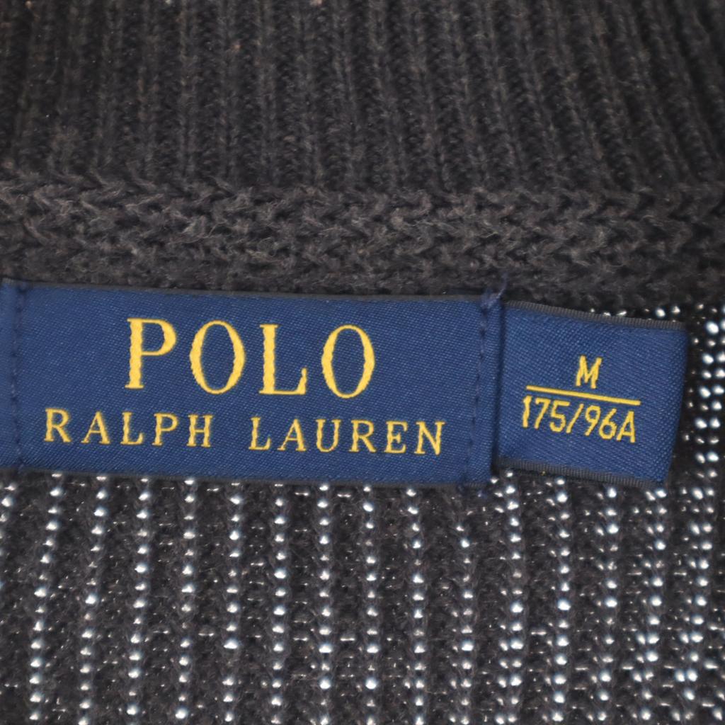 Polo Ralph Lauren Long Sleeve Zip Up Knit Cardigan M Gray Men's Used
