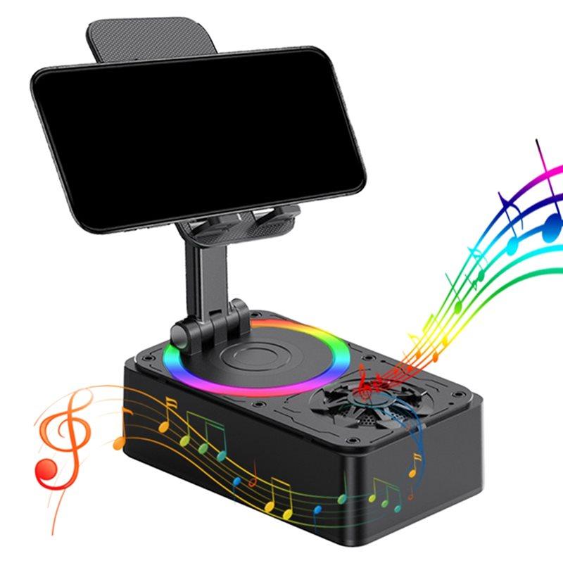 

Good-Desktop Live Tablet Bracket Support Cell Phone Holder Stand With Bluetooth Speaker Adjustable Portable Wireless Speaker чорний