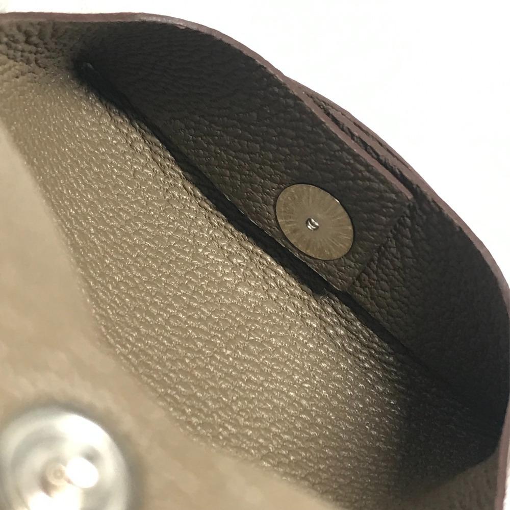 HERMES Bastia Wallet Coin Case Square coin purse Chevre Etoupe gray Unused