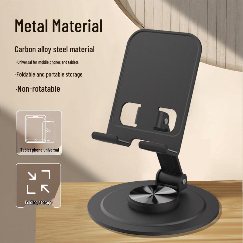 Rotatable Foldable Desktop Phone & Tablet Holder for Live Video Universal