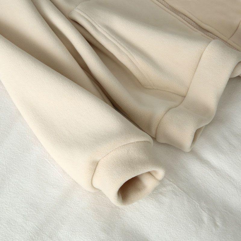 Coat for Women Cotton Plush Autumn Winter Thickened Fleece Sweatshirt Oversize Casual Zipper Coat jacket
