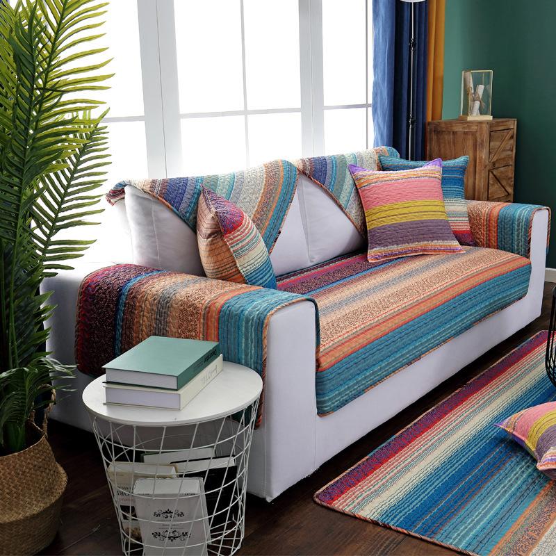 

Универсальная круглый год, противоскользящая и простая современная подушка для сиденья из чистого хлопка, чехол для дивана, чехол для полотенца для дивана, полное покрытие 70*70