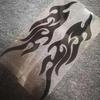Fizepgo Motorcycle Sticker, Flame Decal - 2 Waterproof Emblem Design for Bumper Truck Golf Cart Mailbox Window Suitcase