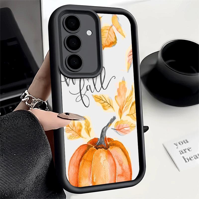 Phone Case for Samsung Galaxy S26 S25 Ultra S24 FE Pumpkin Happy Fall Autumn Shell S23 Plus S22 + S21 S20 5G Soft Silicone Funda