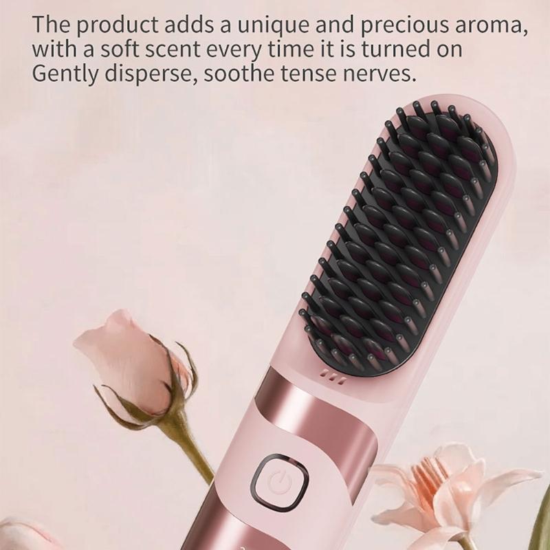 Double Purpose Hair Styler Brush USB Charging Hair Straightener 3600mAh Battery Ideal for Travel Efficient Styling