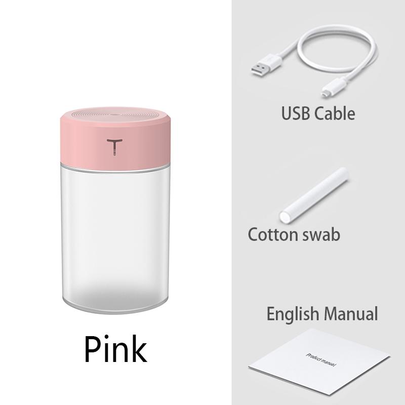 Umidificator de aer portabil Difuzor de aromoterapie cu pulverizare dublă cu ultrasunete Mini pulverizator Umidificator de ulei esențial USB