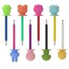 Cartoon Textured Suction Cup Sensory Stone Autism Anxiety Relief Pen Cover Fidget Toys for Kids Gifts Classroom Prizes