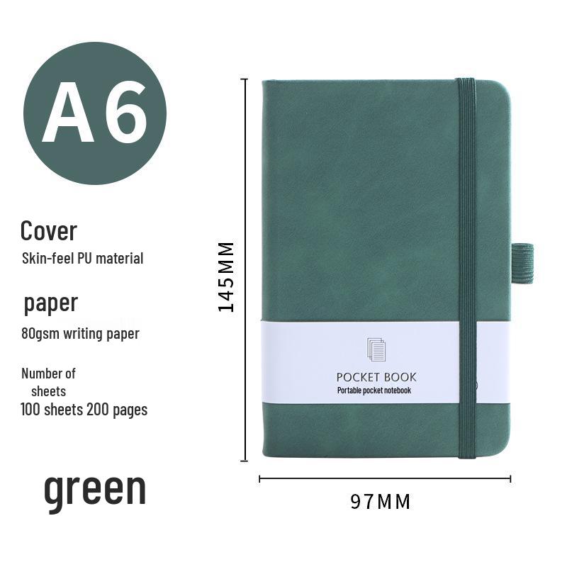 A5/A6 Ribbon Binding Business Notebook with Elastic Band and Customizable Logo