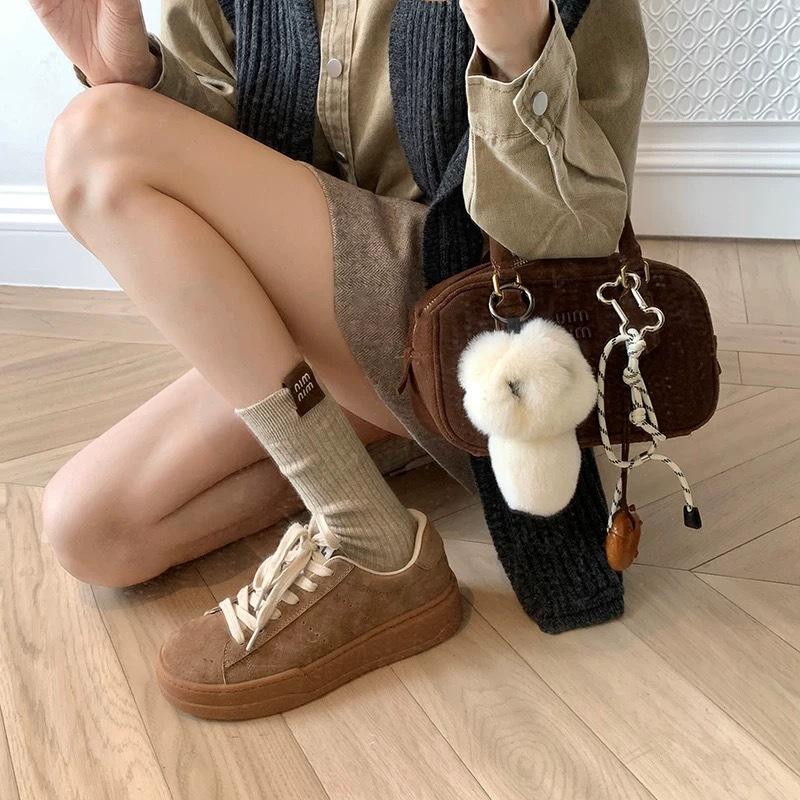 Leder Retro Plateau Erhöhung Deutsche Trainingsschuhe Damen 2025 Neue vielseitige Schnür-Freizeit-Sportschuhe Forrest Gump Board Schuhe Damen